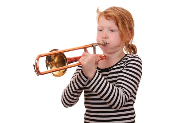 Trombone player — Stock Photo, Image