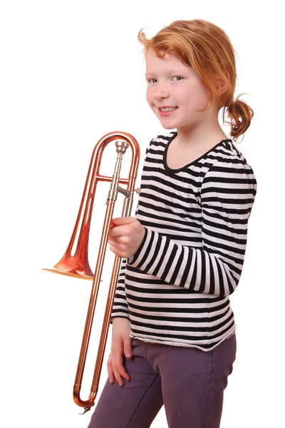 Гравець тромбон — стокове фото