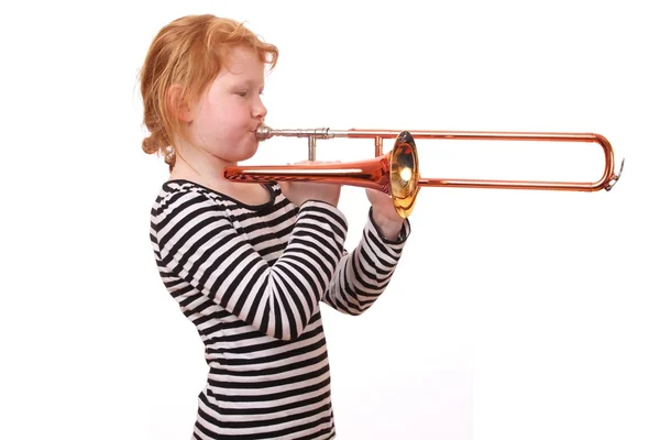 Tocador de trombone — Fotografia de Stock