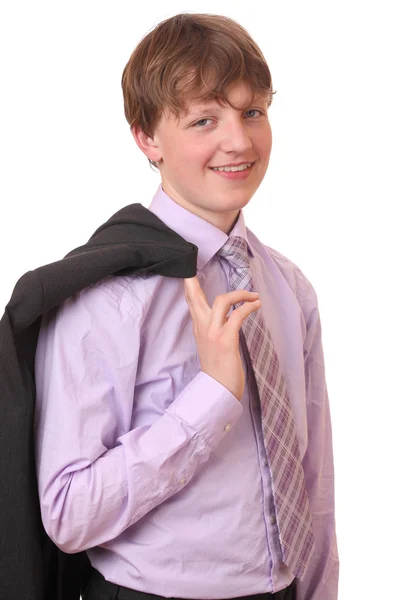 Teenager im Anzug — Stockfoto