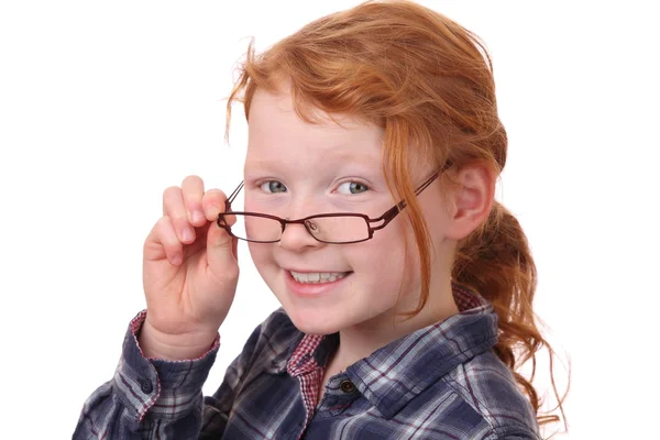 Meisje met bril — Stockfoto