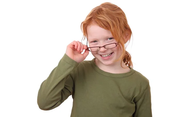 Dívka s brýlemi — Stock fotografie