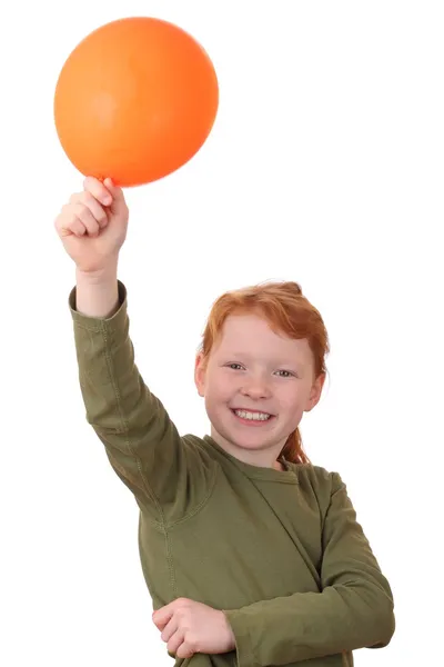 Девушка с воздушным шаром — стоковое фото