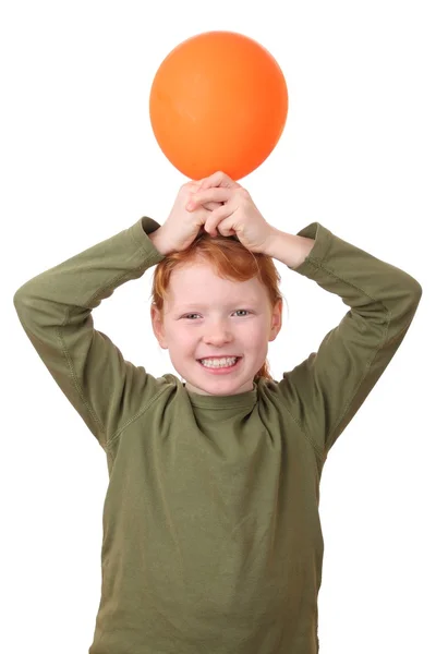 Girl with balloon Stock Picture