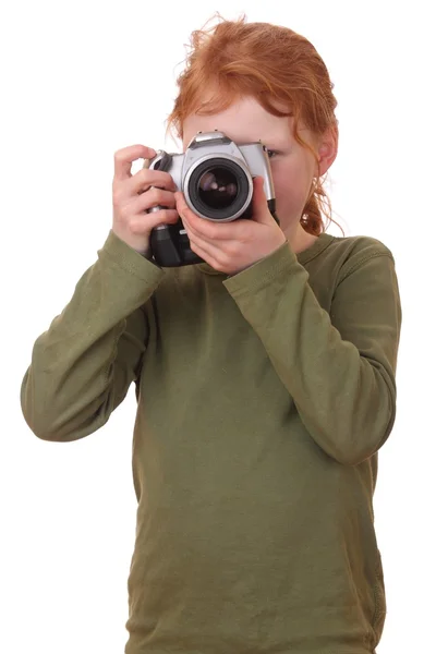 Mladý fotograf — Stock fotografie