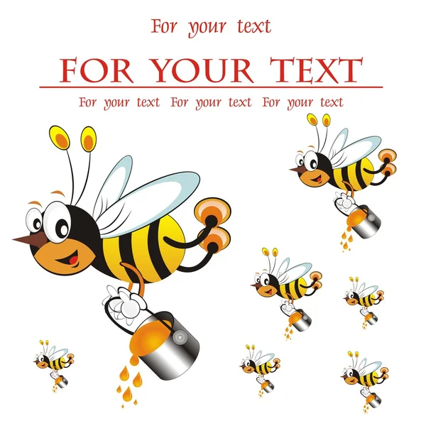 Nahtloser Hintergrund mit Bienen und Honig — Stockvektor
