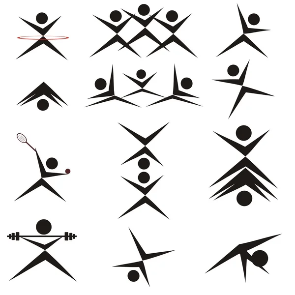 Фітнес елементи та логотипи — стоковий вектор