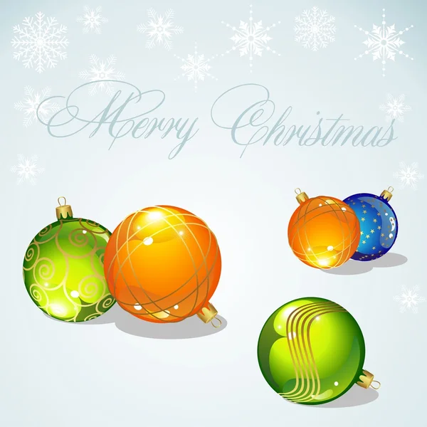 Elegant christmas background with baubles (background behind the panel is c — Stock Vector