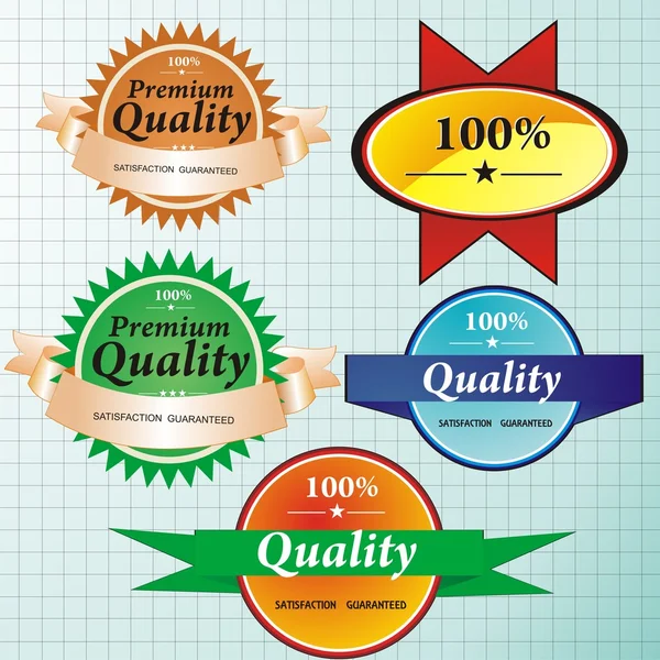 Premium Quality Labels Collection - nine design elements with retro vintage — Stock Vector