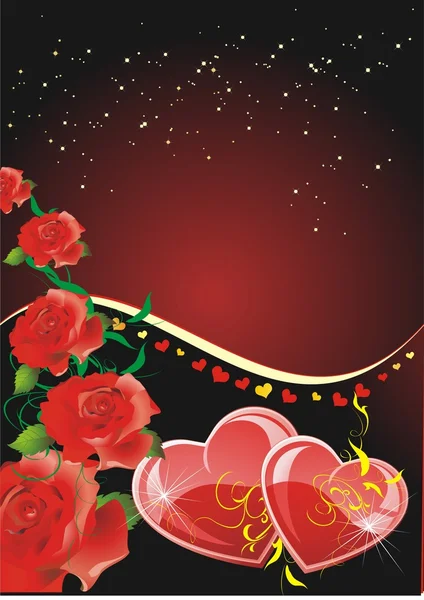 День серця валентинки фон — стоковий вектор