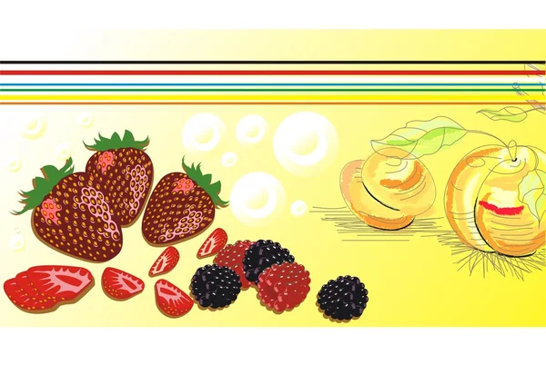 Invitation à Thanksgiving. Légumes, fond de fruits . — Image vectorielle