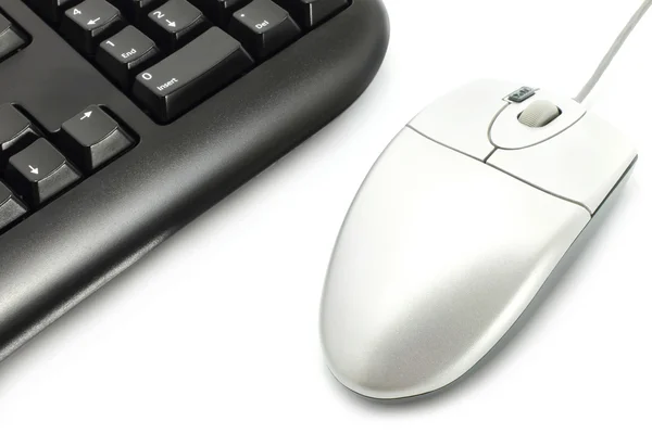 Computer keyboard with mouse — Stock Photo, Image