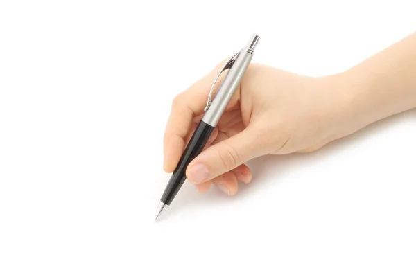 Schreibende Frauenhand — Stockfoto