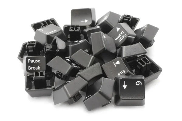 Teclas de teclado preto — Fotografia de Stock