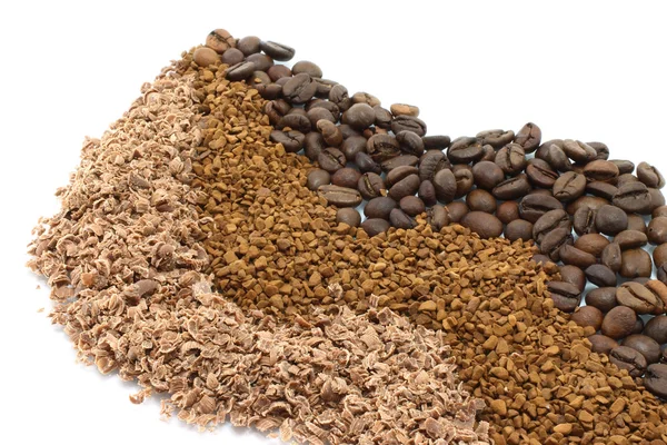 Riven choklad och kaffe sökväg — Stockfoto