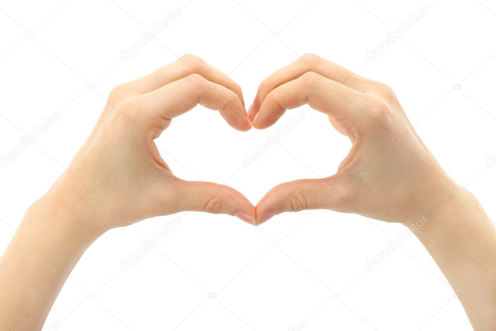 Human hand heart