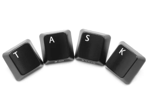 作词任务的键盘键 — 图库照片