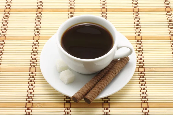 Kaffeetasse mit Keksen — Stockfoto
