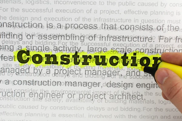 Text construction — Stock Photo, Image