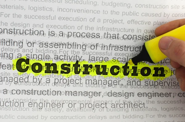 Text construction — Stock Photo, Image