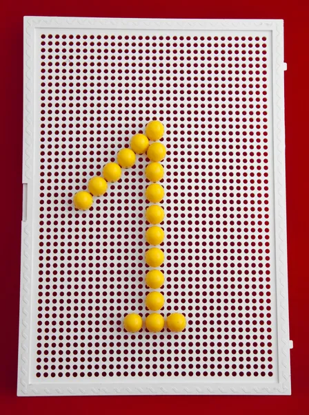 Mosaic symbol number one — Stock Photo, Image
