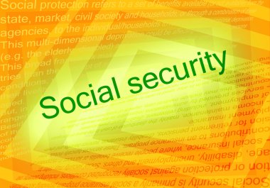 Social security text clipart