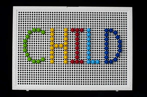 Szöveg gyermek mozaik — Stock Fotó
