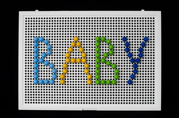 Text Baby auf Kind Mosaik — Stockfoto