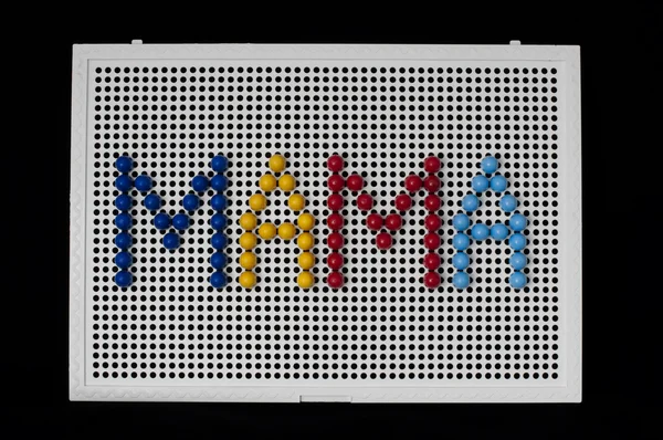 Text Mama on child mosaic — Stock Photo, Image