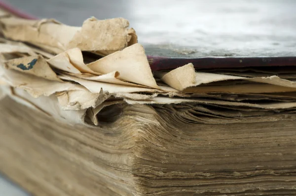 Old worn paper sheets of book — Stock Photo, Image