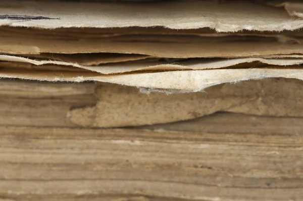 Old worn paper sheets of book — Stock Photo, Image