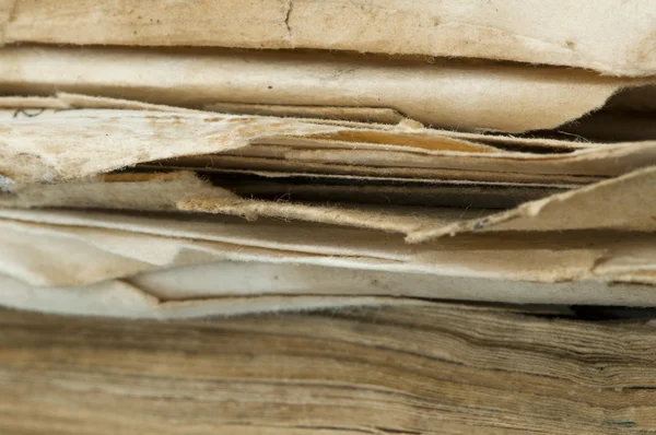 Kitap eski yıpranmış kağıt yaprak — Stok fotoğraf