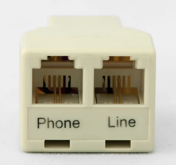 Coupler for telephone and internet — Zdjęcie stockowe