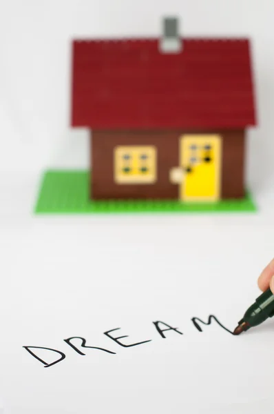 Text Dream and house on background. — Stock Photo, Image