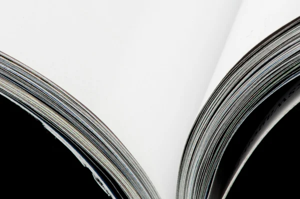 Open magazine blank pages — Stock Photo, Image