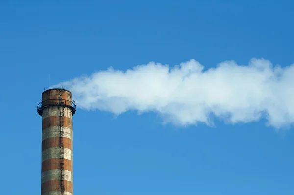 Industrial smoking chimney — Stock Photo, Image