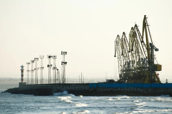 Commercial port cranes — Stock Photo, Image