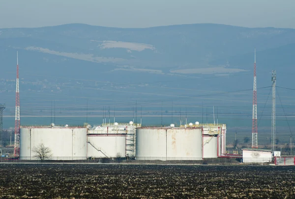 石油製品の貯蔵タンク — ストック写真
