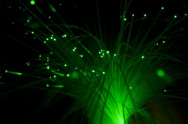 Optical fibers of fiber optic cable. clipart