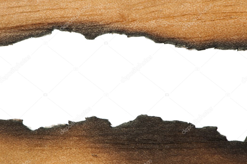 Burned wooden paper