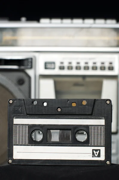 Audio cassette and player — Stock Photo, Image