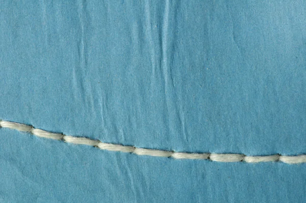 Costura de papel azul — Foto de Stock