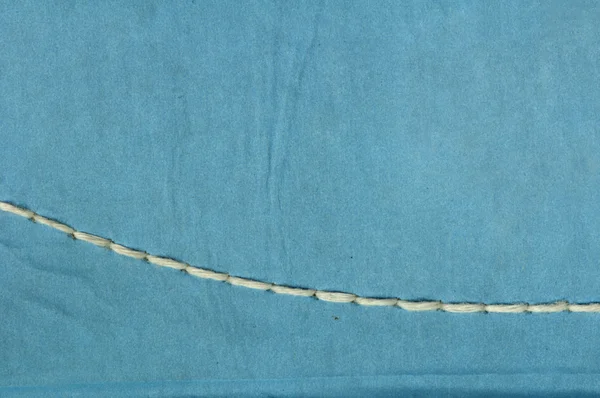 Costura de papel azul — Fotografia de Stock