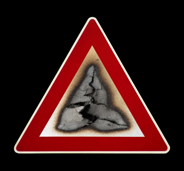 Figyelmeztető jel tűzveszély — Stock Fotó
