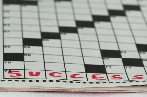 Success text in crossword — Stock Photo, Image