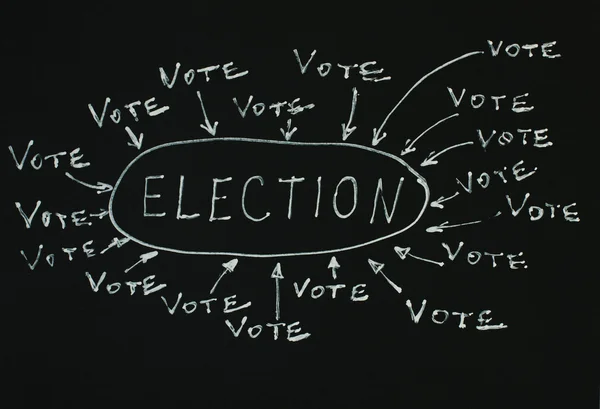 블랙에 선거 텍스트 개념 — 스톡 사진