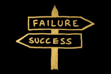 başarısızlık ve başarı anlayışı işaret ve metinler