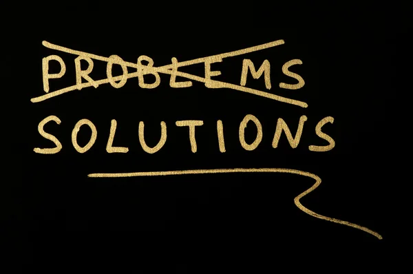 Problems and solutions concept — Stock Photo, Image