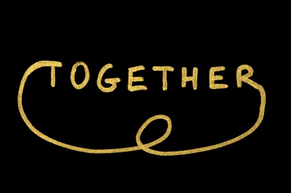 Together text over black — Stock Photo, Image