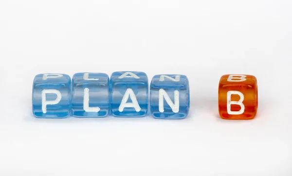 Plano de texto B em cubos coloridos — Fotografia de Stock